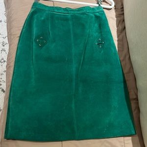 Genuine leather skirt